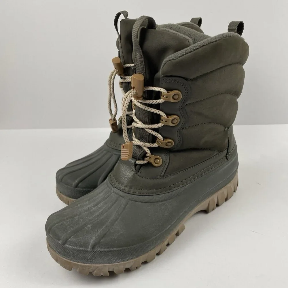 Storm By Cougar Cardiff Snow Boots Women's 9W Brown WB-Q Cinch Cord Lined